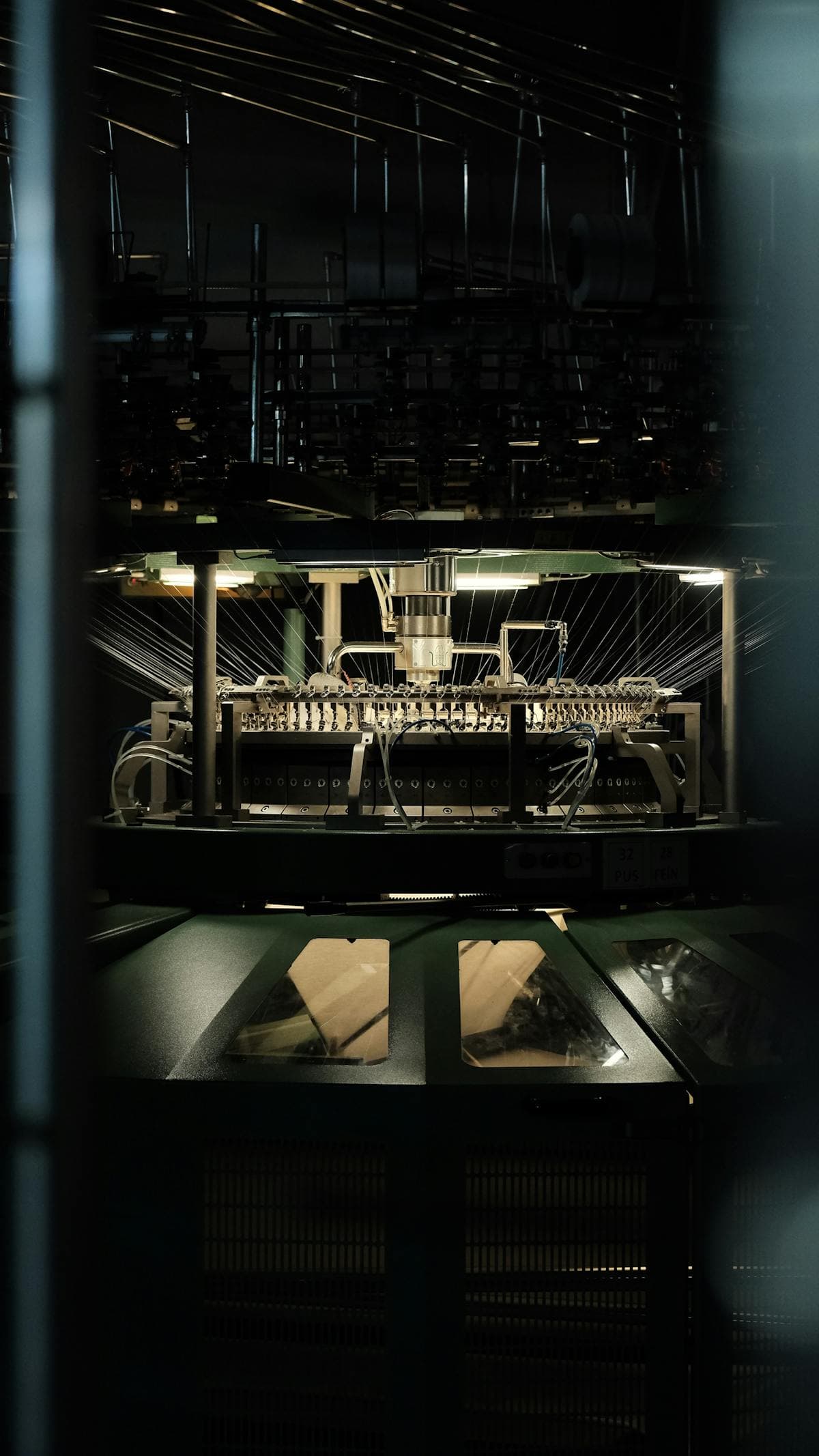 Industrial textile knitting machine